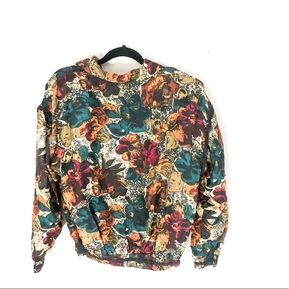 Retro 80s Vintage Silk Jacket - Picture 2 of 7